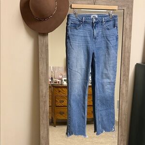 PAIGE Blue Cindy destroyed hem Jeans